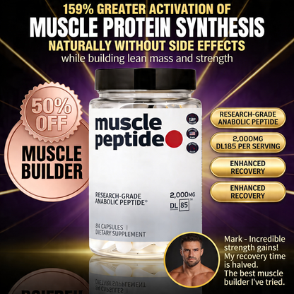 Muscle Peptide 185 Supplements Build Lean Muscle 3X Faster
