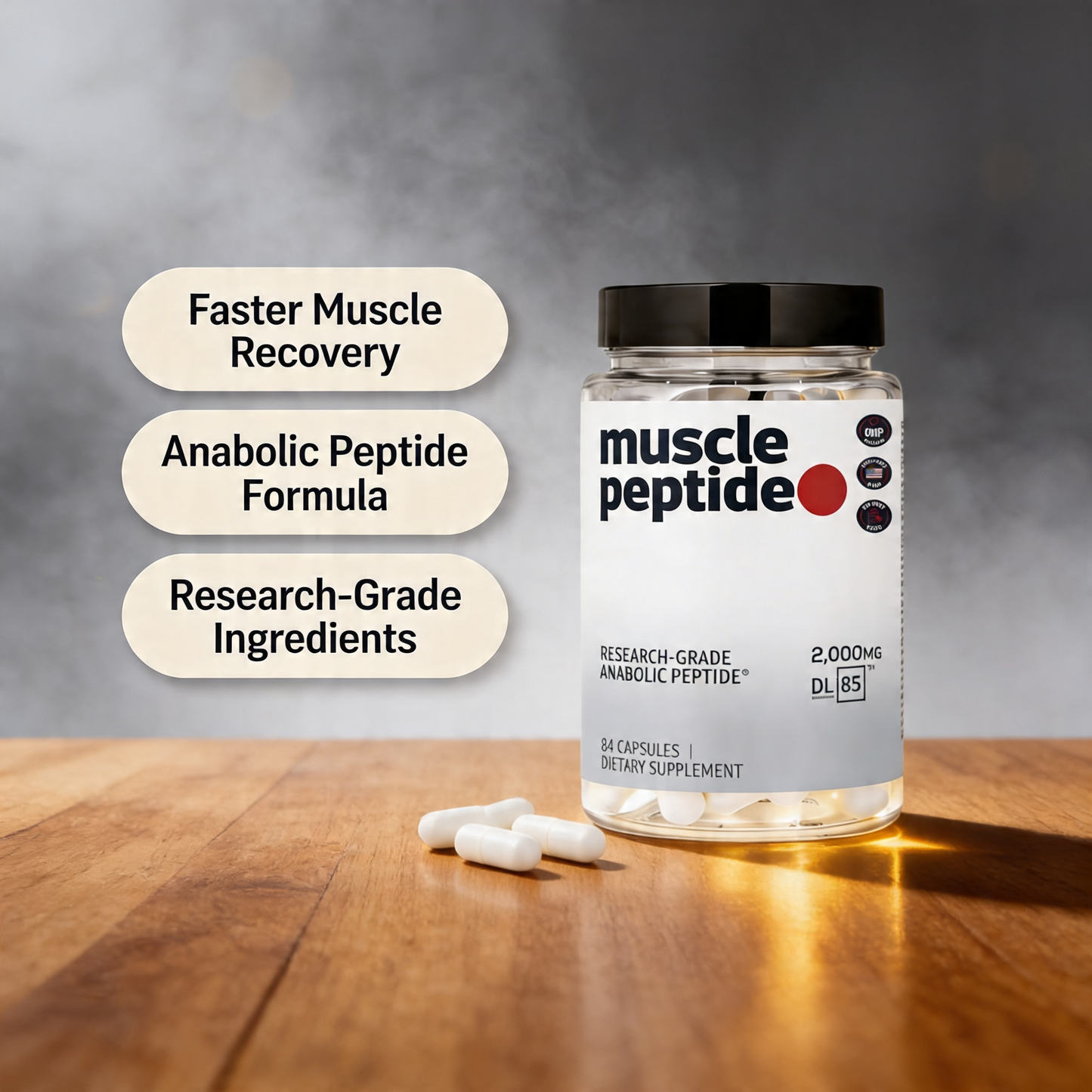 Muscle Peptide 185 Supplements Build Lean Muscle 3X Faster